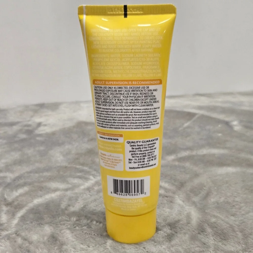 Crayola Silly Scents Bathtub Finger Paint Soap Marshmallow Scent 3oz Yellow Tube